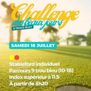 Challenge Le 9 Bleu des Beaux Jours_ Tour 1_ 18 Juillet 2026