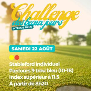 Challenge Le 9 Bleu des Beaux Jours_ Tour 3_ 22 Août 2026